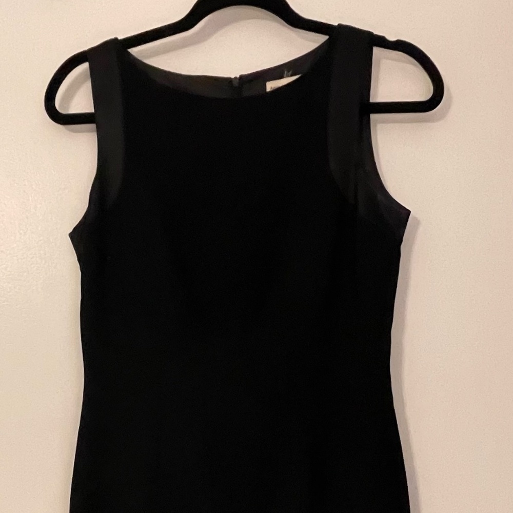 OOH LaLa Ladies Black Dress With Classy Satin Trim